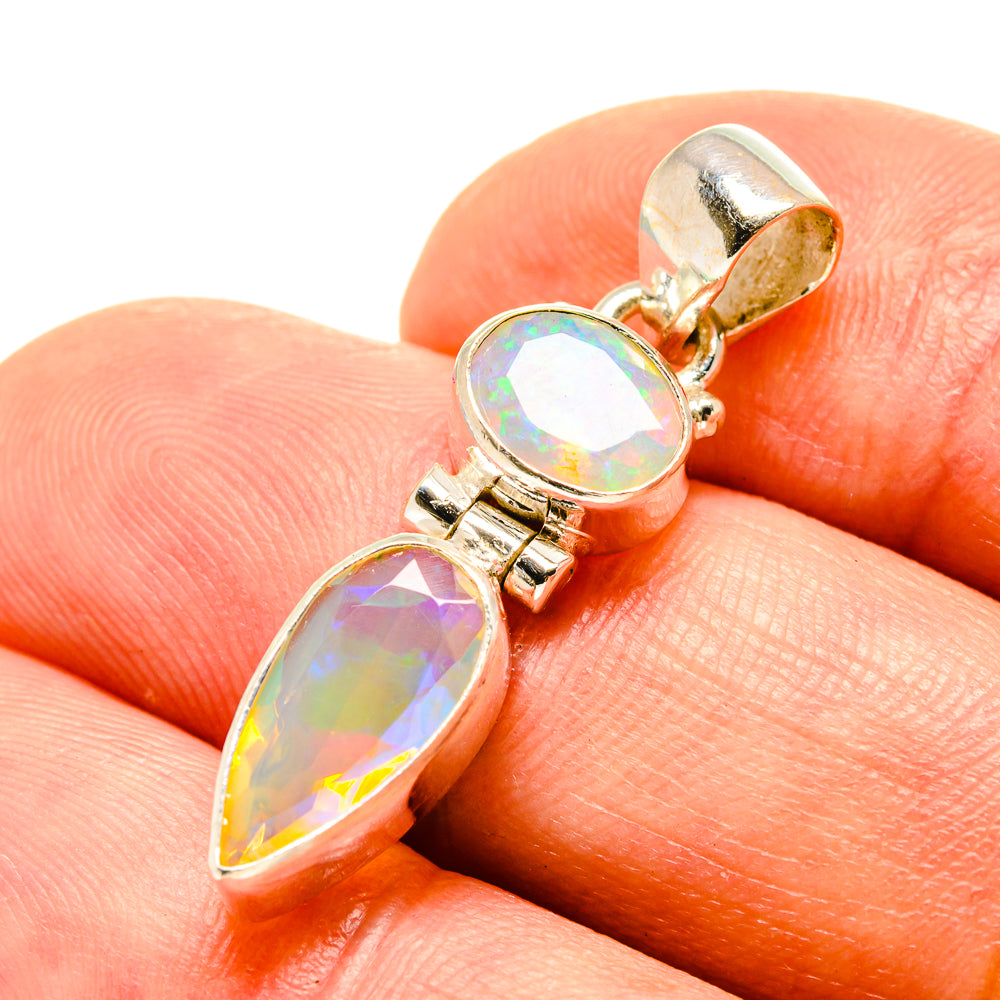 Ethiopian Opal Pendants handcrafted by Anasilvercos - PD759141