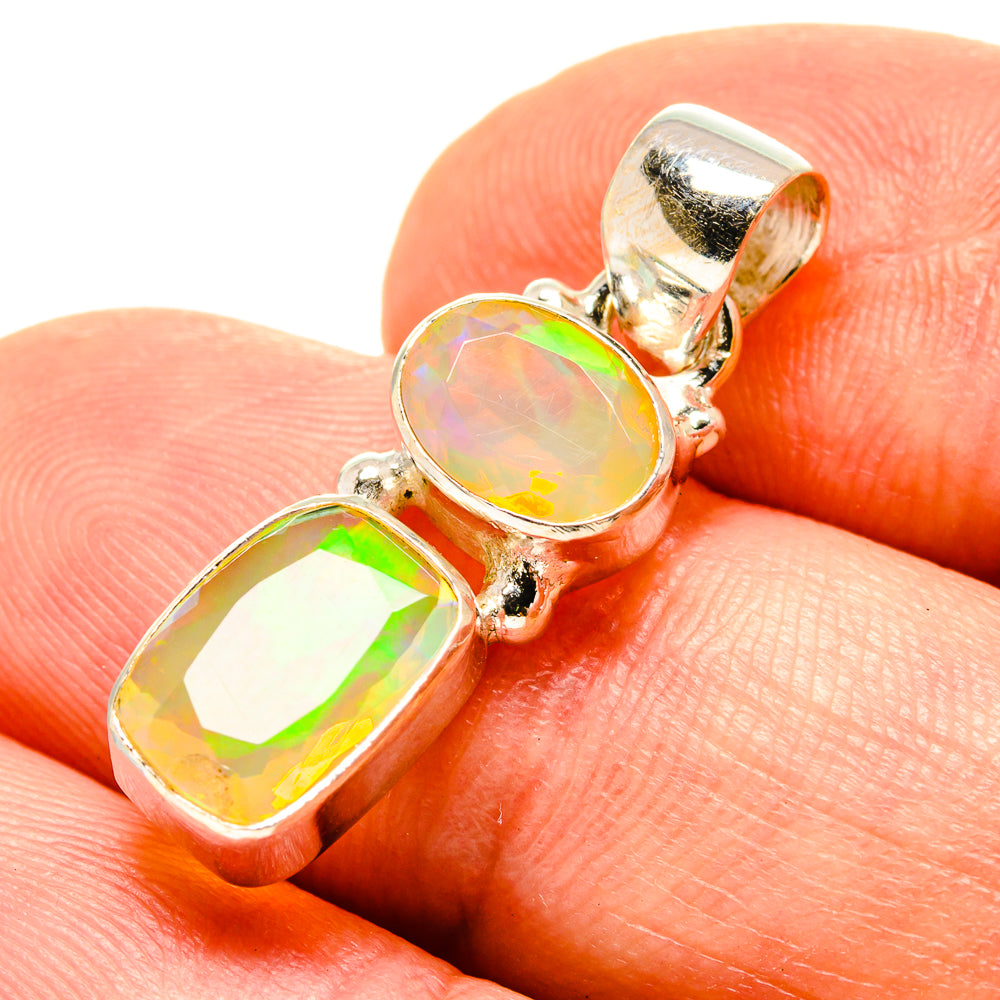 Ethiopian Opal Pendants handcrafted by Anasilvercos - PD759142