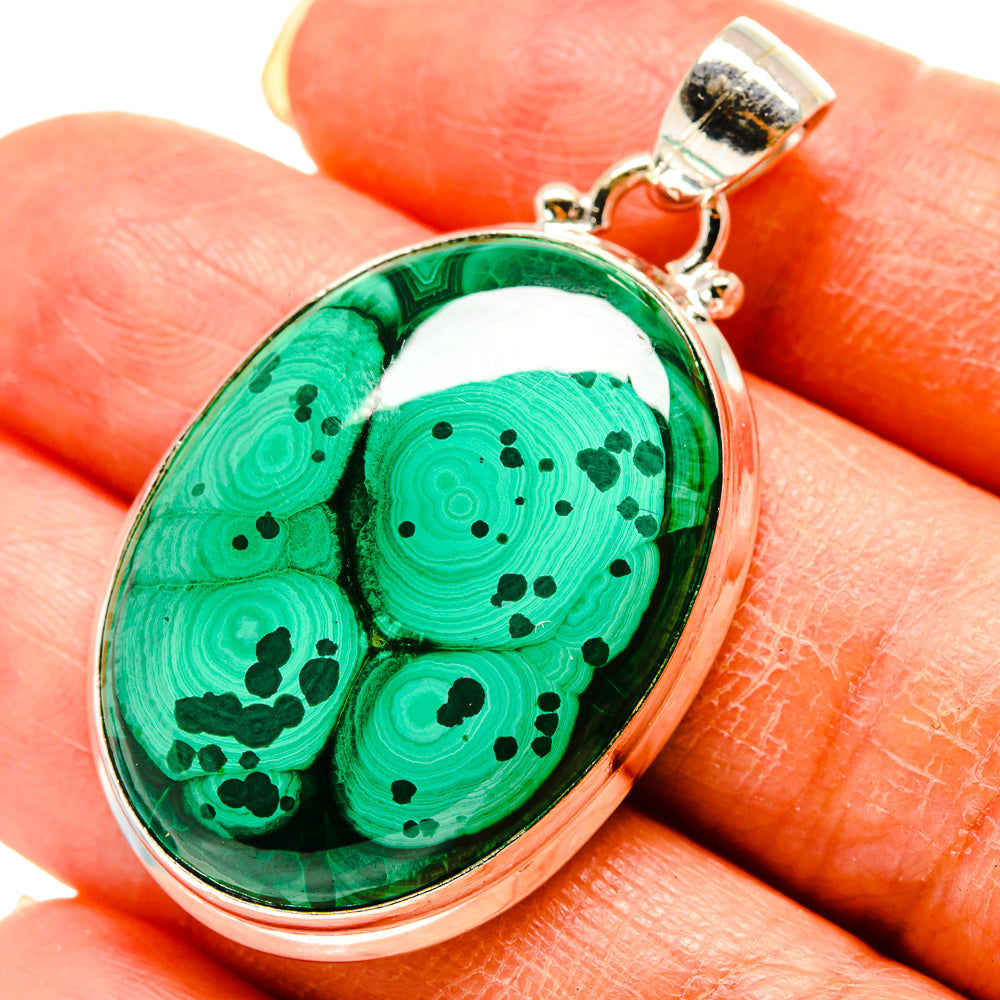 Malachite Pendants handcrafted by Anasilvercos - PD759174