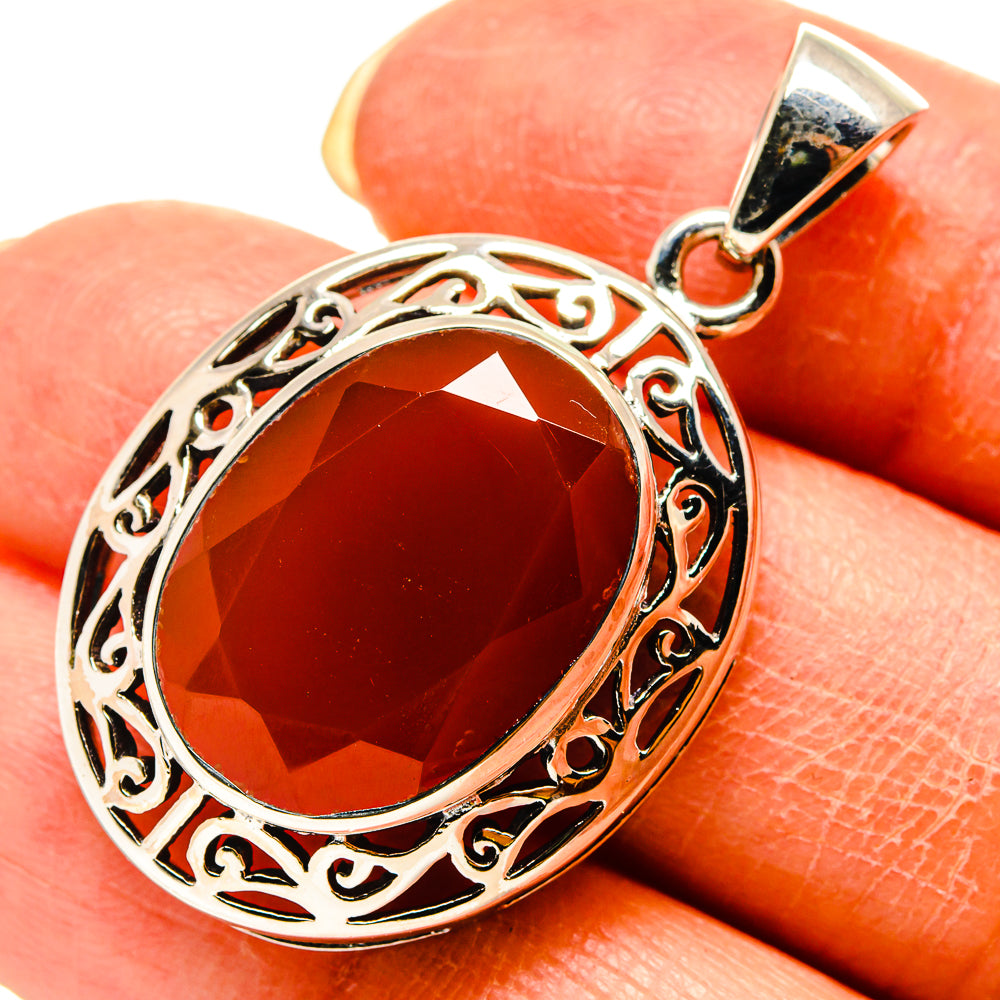 Red Onyx Pendants handcrafted by Anasilvercos - PD759212