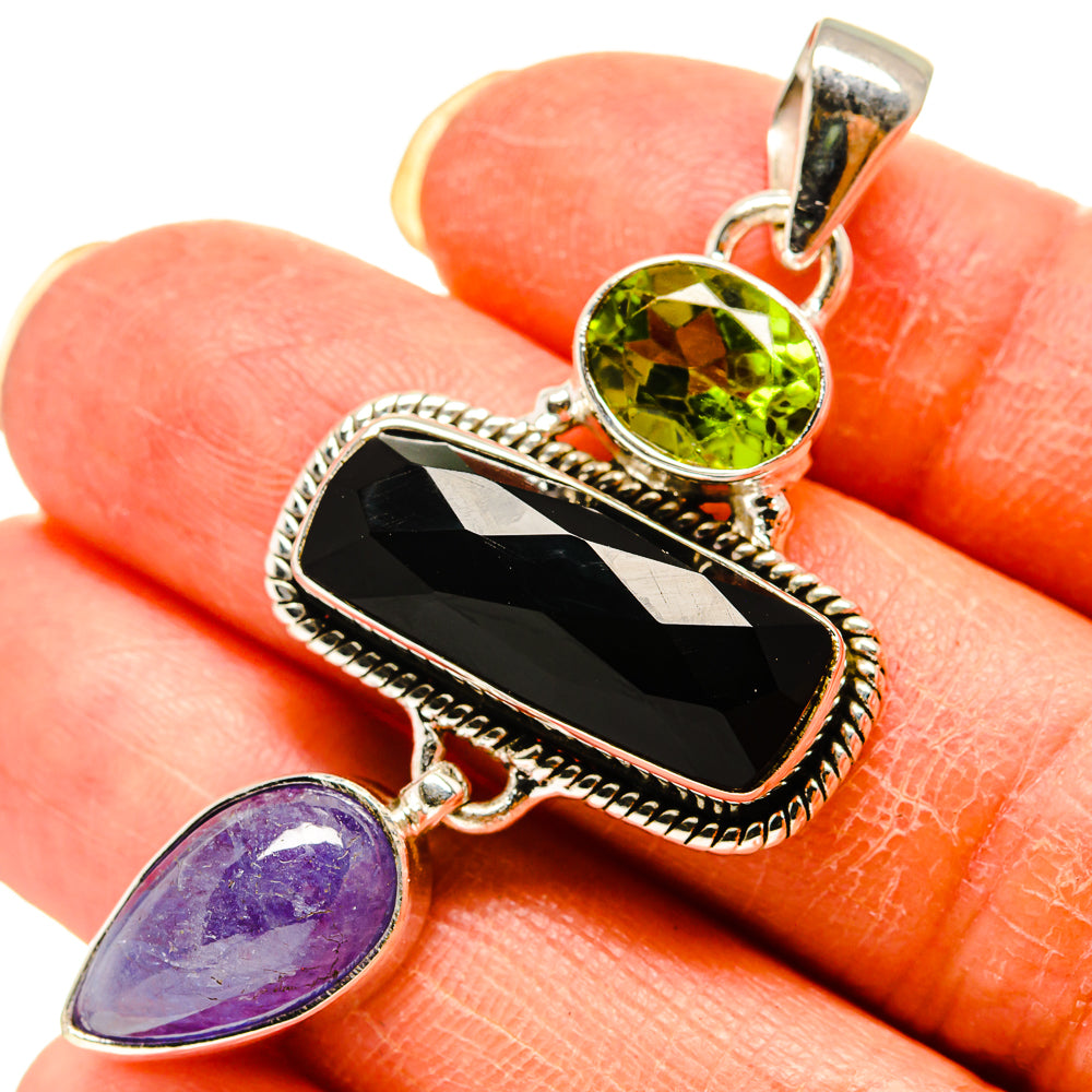 Black Onyx Pendants handcrafted by Anasilvercos - PD759214