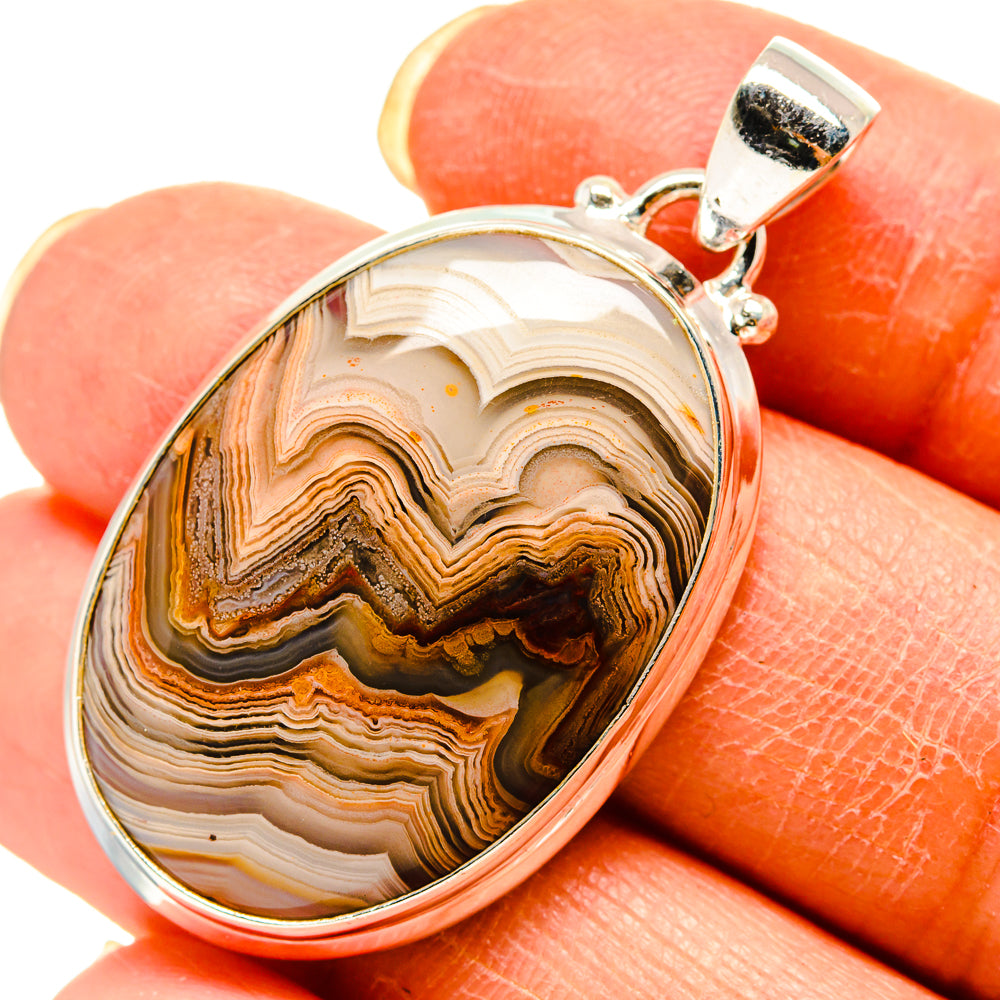 Laguna Lace Agate Pendants handcrafted by Anasilvercos - PD759233