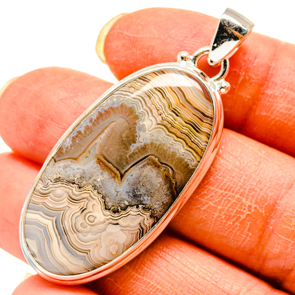 Laguna Lace Agate Pendants handcrafted by Anasilvercos - PD759235