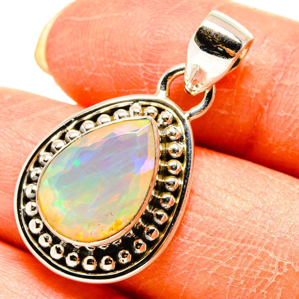 Ethiopian Opal Pendants handcrafted by Anasilvercos - PD759246