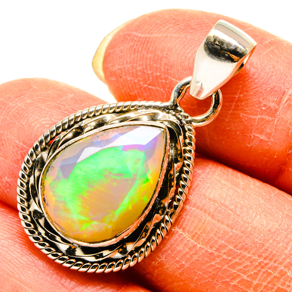 Ethiopian Opal Pendants handcrafted by Anasilvercos - PD759248