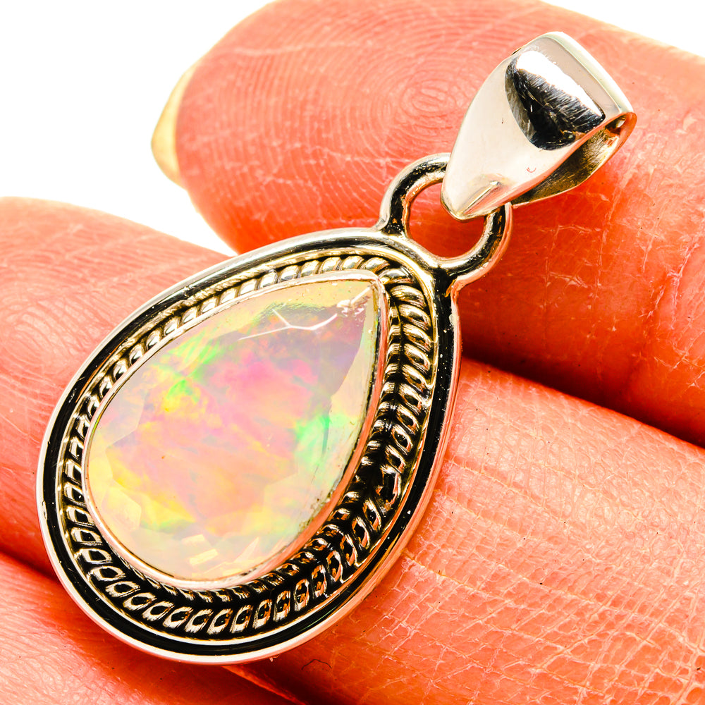 Ethiopian Opal Pendants handcrafted by Anasilvercos - PD759249