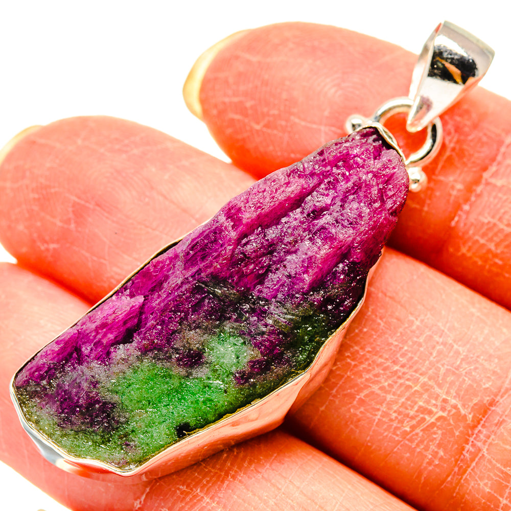Ruby Zoisite Pendants handcrafted by Anasilvercos - PD759266