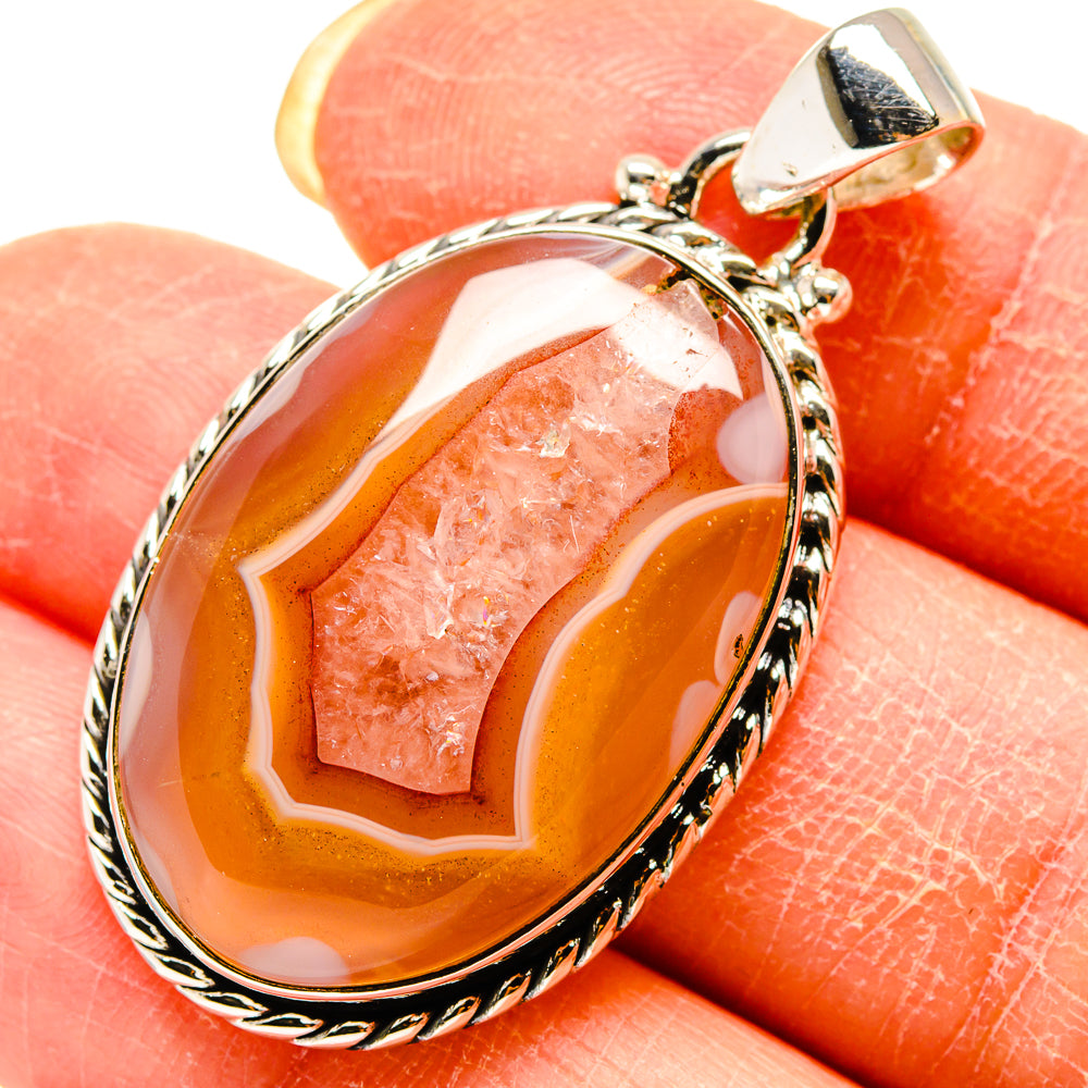 Botswana Agate Pendants handcrafted by Anasilvercos - PD759272