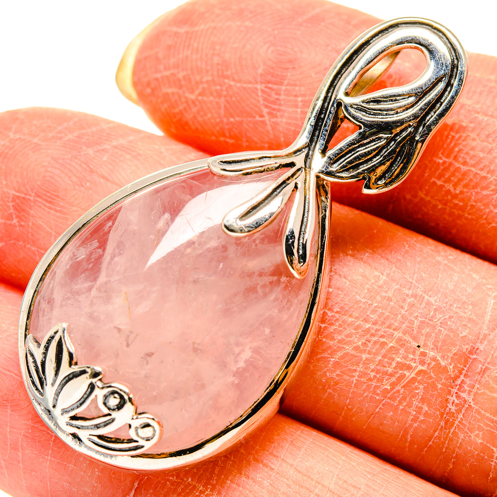Rose Quartz Pendants handcrafted by Anasilvercos - PD759285