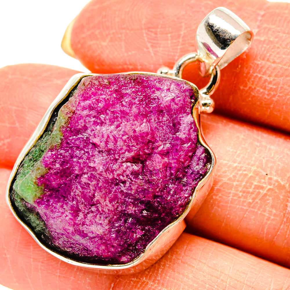 Ruby Zoisite Pendants handcrafted by Anasilvercos - PD759286