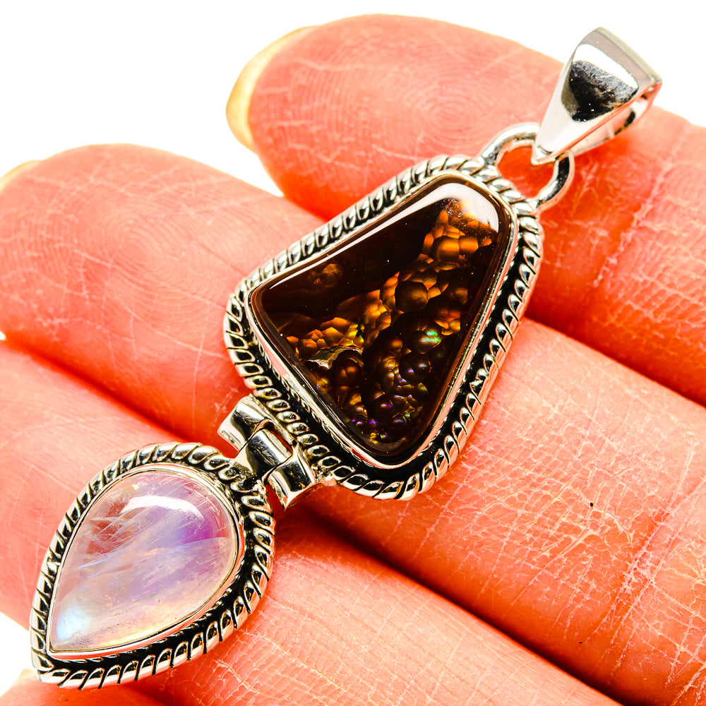 Mexican Fire Agate Pendants handcrafted by Anasilvercos - PD759291