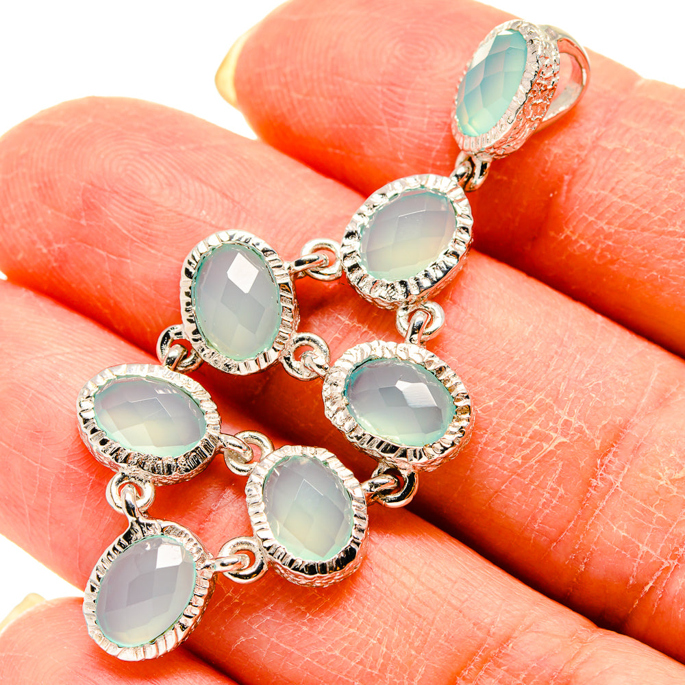 Aqua Chalcedony Pendants handcrafted by Anasilvercos - PD759294