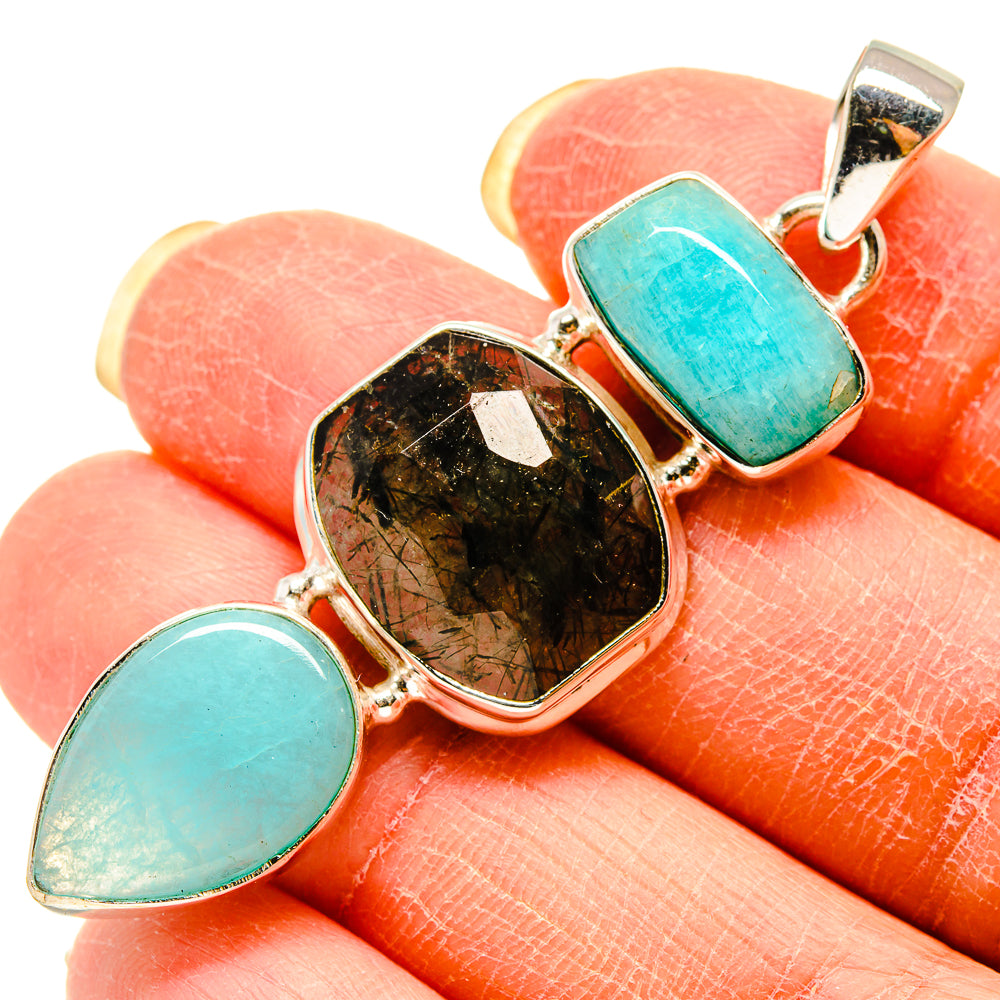 Green Moss Agate Pendants handcrafted by Anasilvercos - PD759314