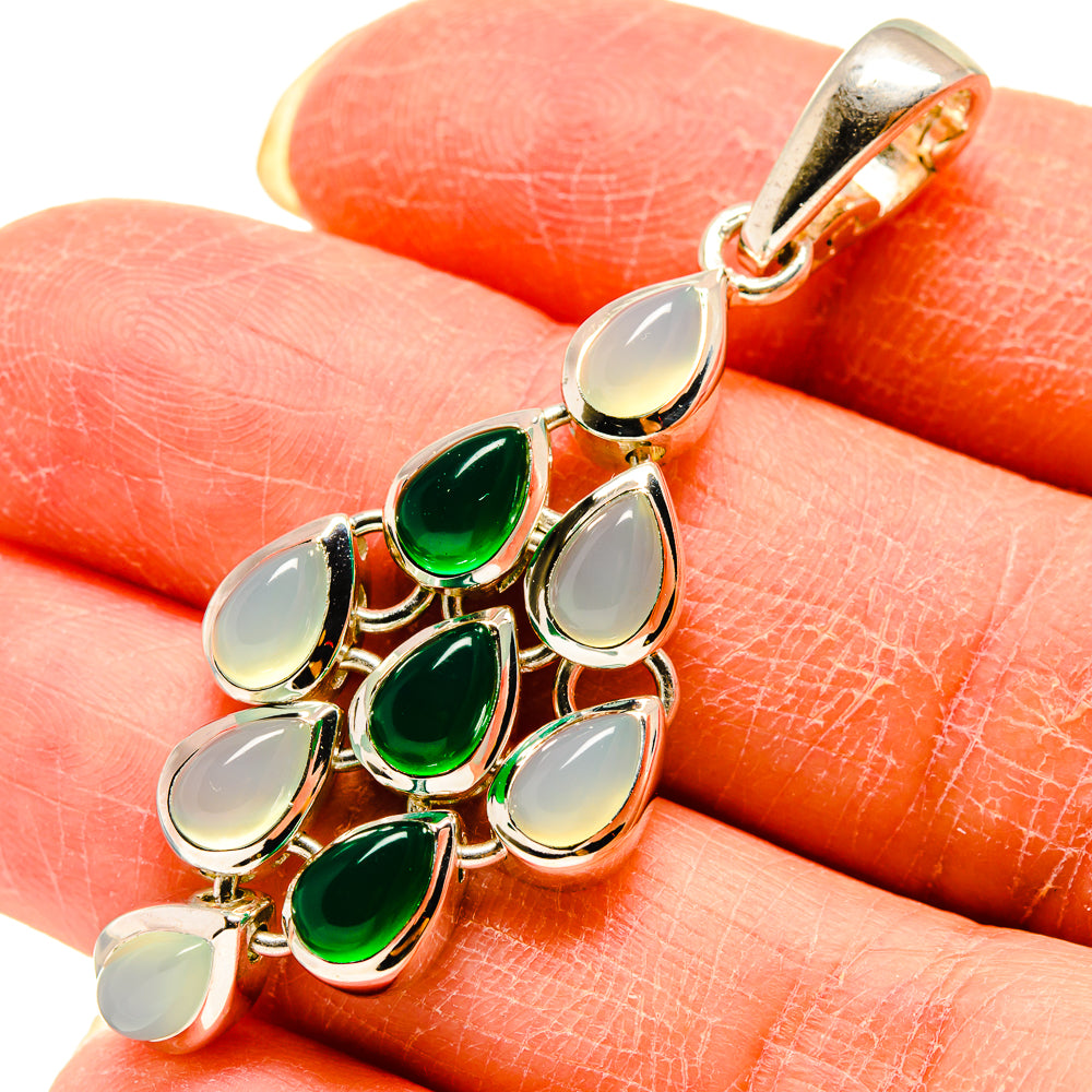 Aqua Chalcedony Pendants handcrafted by Anasilvercos - PD759324