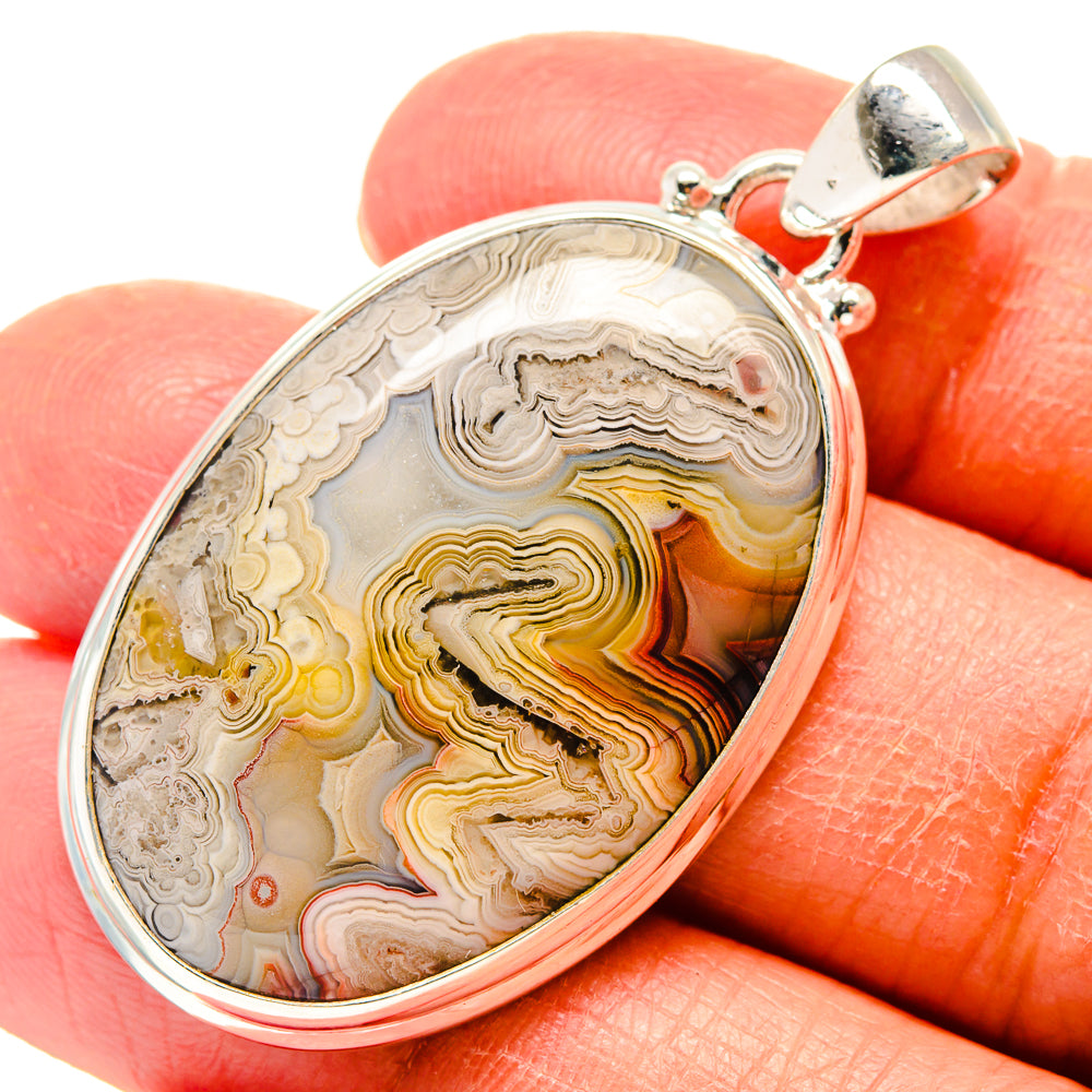 Laguna Lace Agate Pendants handcrafted by Anasilvercos - PD759335
