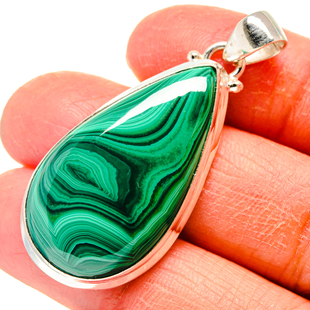 Malachite Pendants handcrafted by Anasilvercos - PD759341