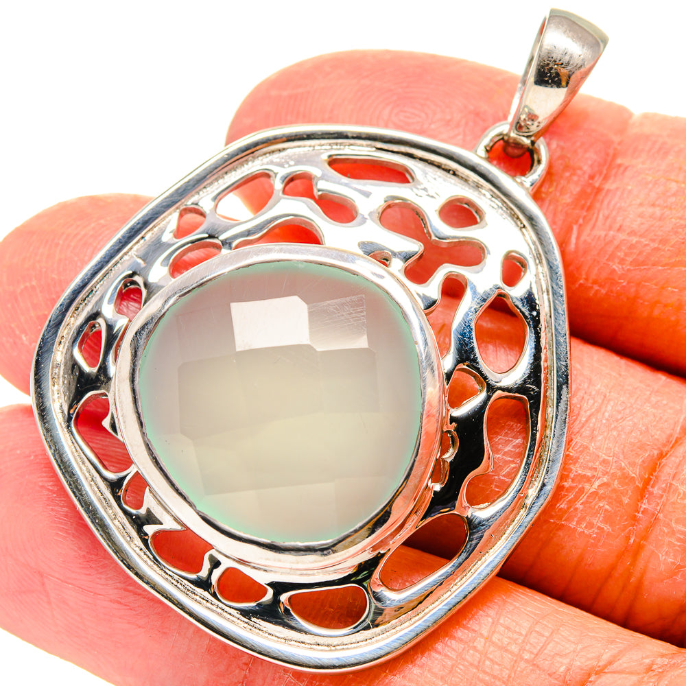 Aqua Chalcedony Pendants handcrafted by Anasilvercos - PD759360
