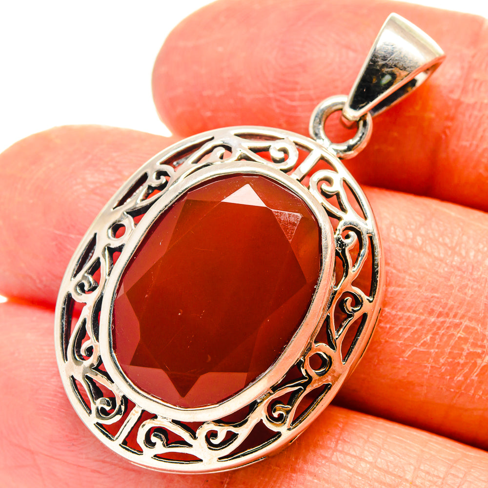 Red Onyx Pendants handcrafted by Anasilvercos - PD759367