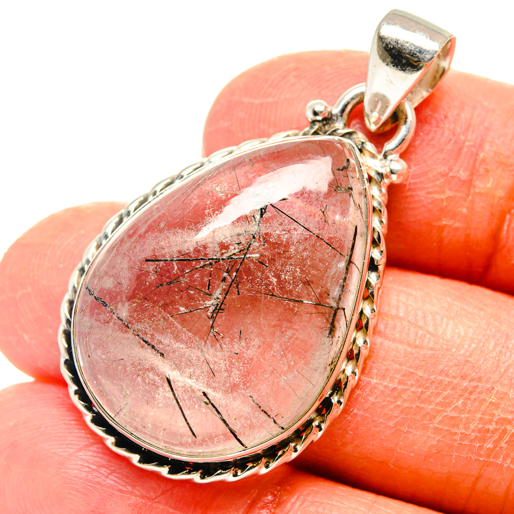 Tourmalinated Quartz Pendants handcrafted by Anasilvercos - PD759372