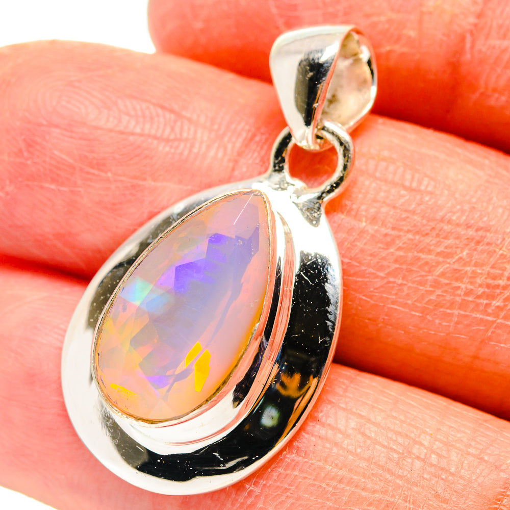 Ethiopian Opal Pendants handcrafted by Anasilvercos - PD759377