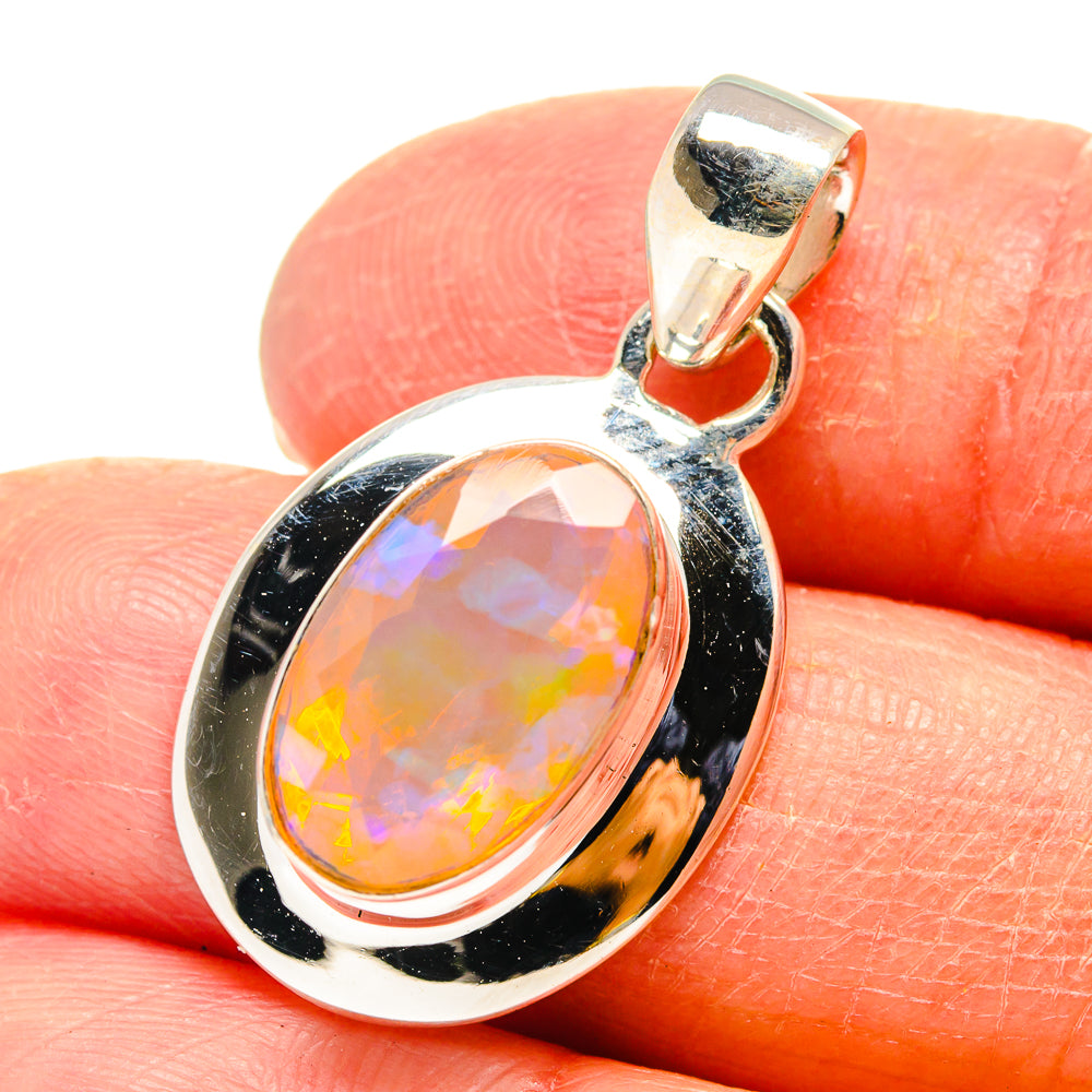 Ethiopian Opal Pendants handcrafted by Anasilvercos - PD759379