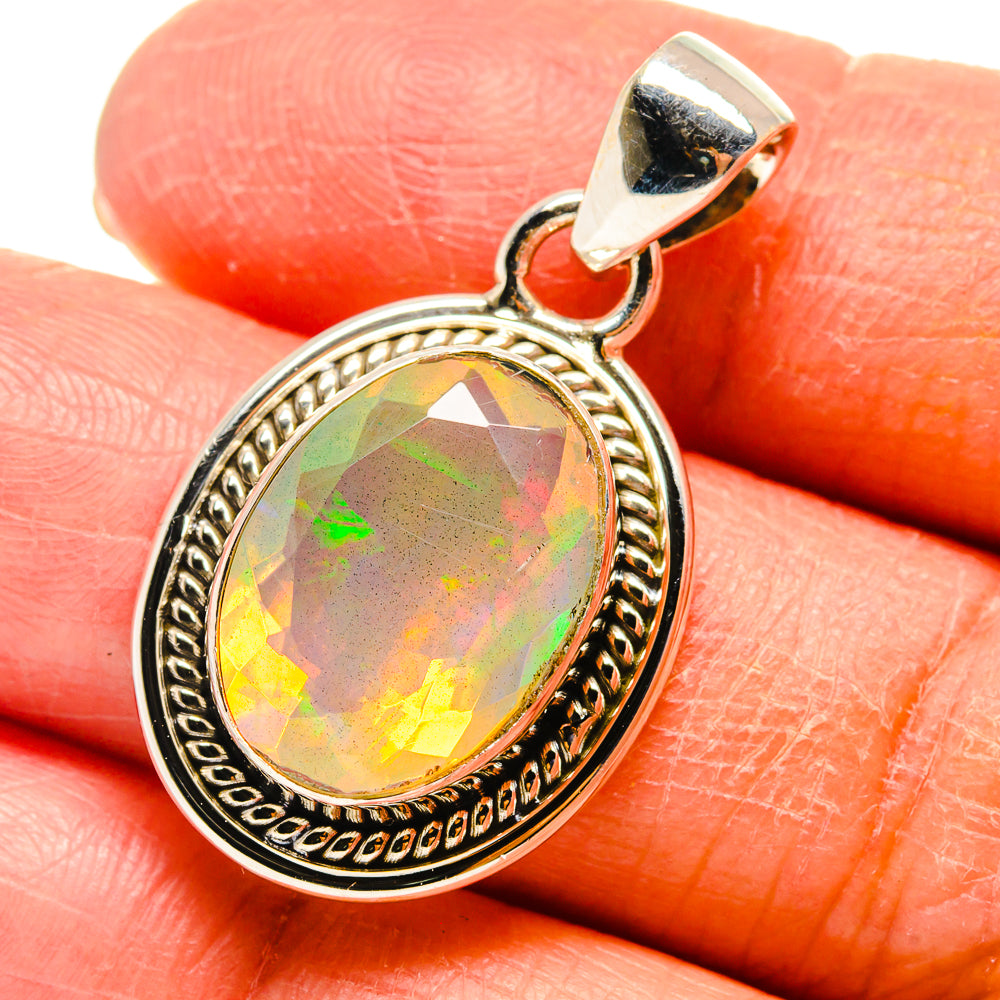 Ethiopian Opal Pendants handcrafted by Anasilvercos - PD759380