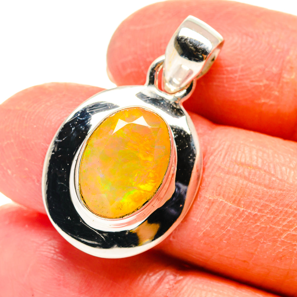 Ethiopian Opal Pendants handcrafted by Anasilvercos - PD759382