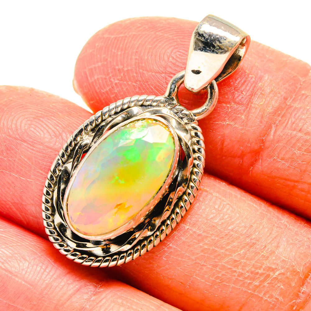 Ethiopian Opal Pendants handcrafted by Anasilvercos - PD759383