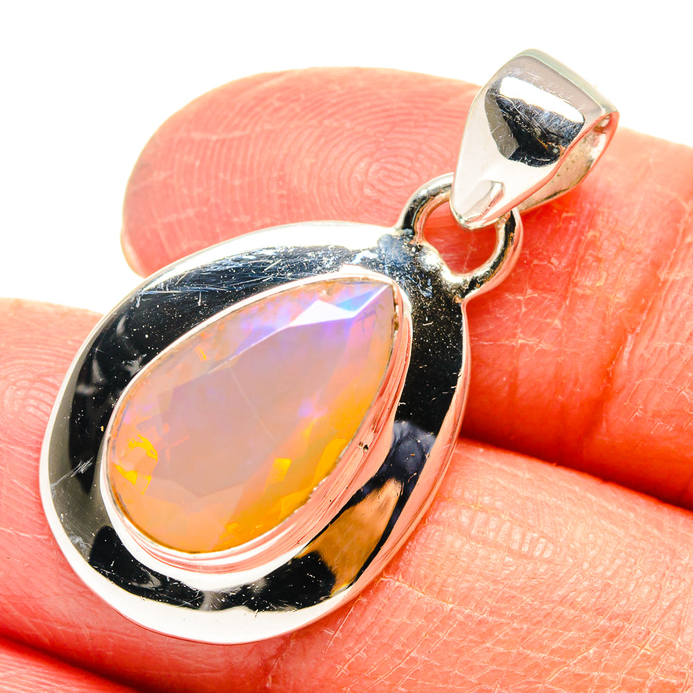 Ethiopian Opal Pendants handcrafted by Anasilvercos - PD759384