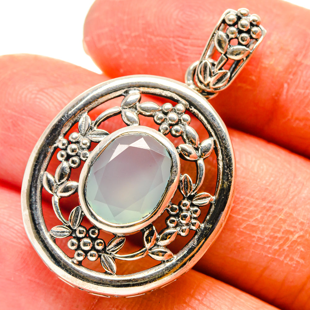Aqua Chalcedony Pendants handcrafted by Anasilvercos - PD759385