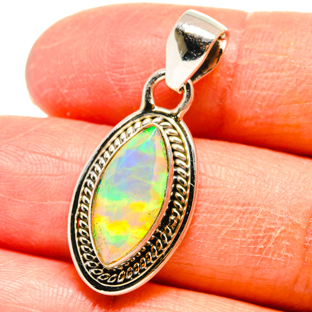 Ethiopian Opal Pendants handcrafted by Anasilvercos - PD759393