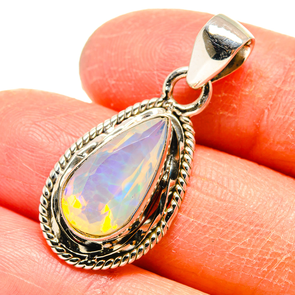 Ethiopian Opal Pendants handcrafted by Anasilvercos - PD759396