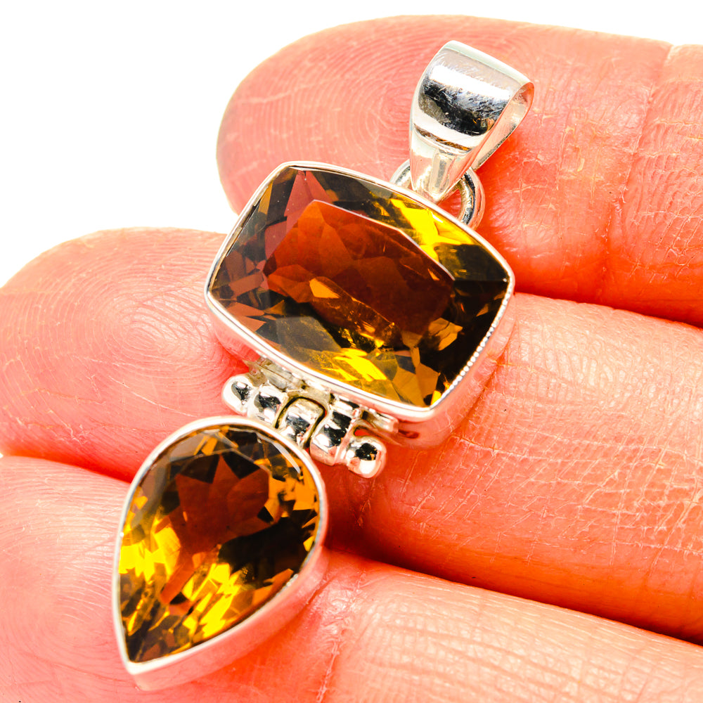 Mandarin Citrine Pendants handcrafted by Anasilvercos - PD759399