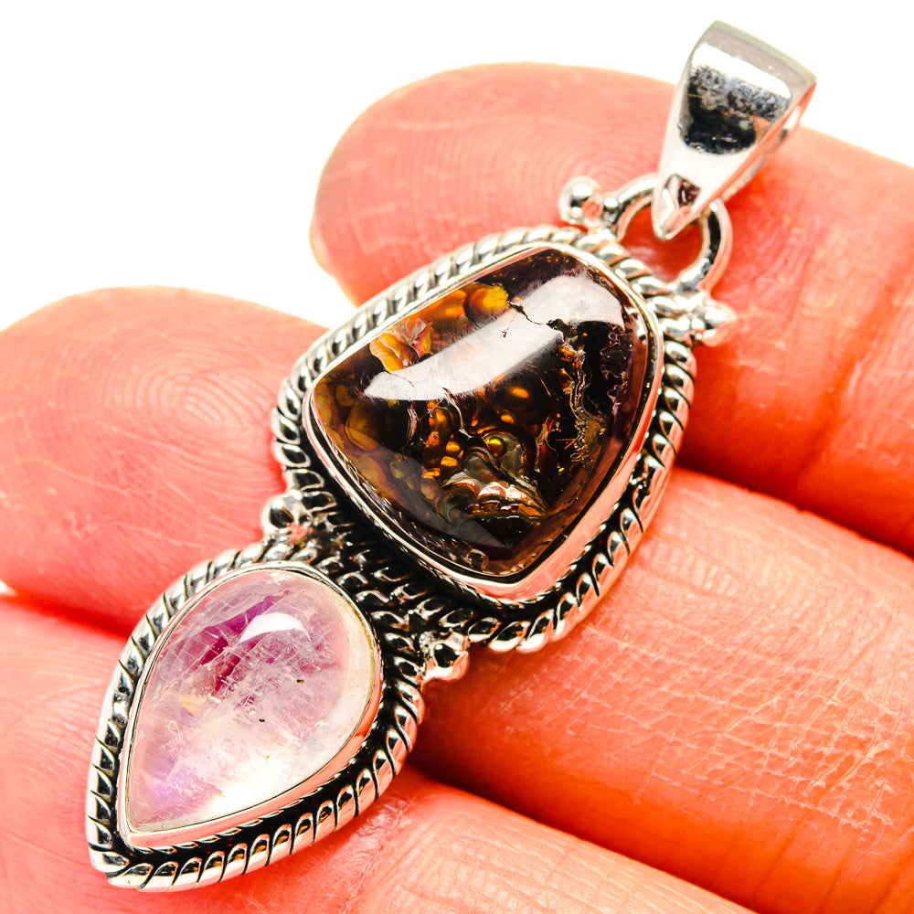 Mexican Fire Agate Pendants handcrafted by Anasilvercos - PD759406