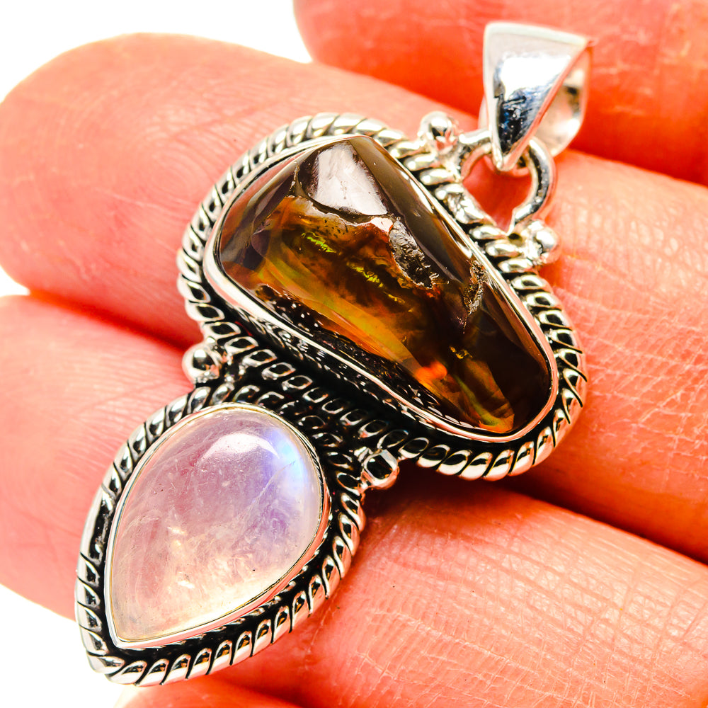 Mexican Fire Agate Pendants handcrafted by Anasilvercos - PD759409