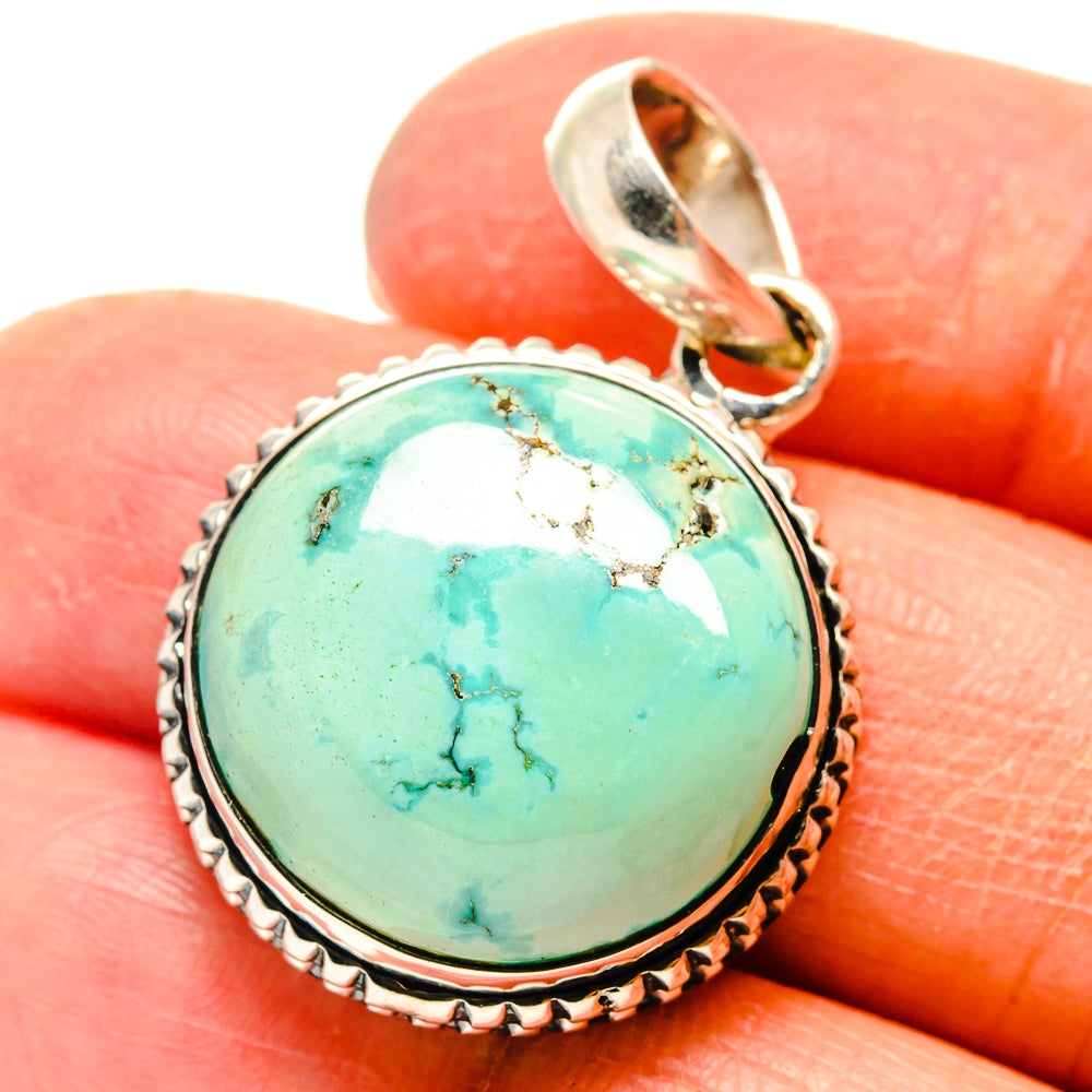 Tibetan Turquoise Pendants handcrafted by Anasilvercos - PD759411