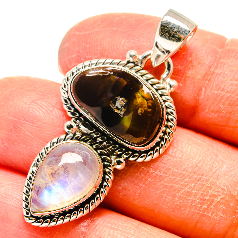Mexican Fire Agate Pendants handcrafted by Anasilvercos - PD759412