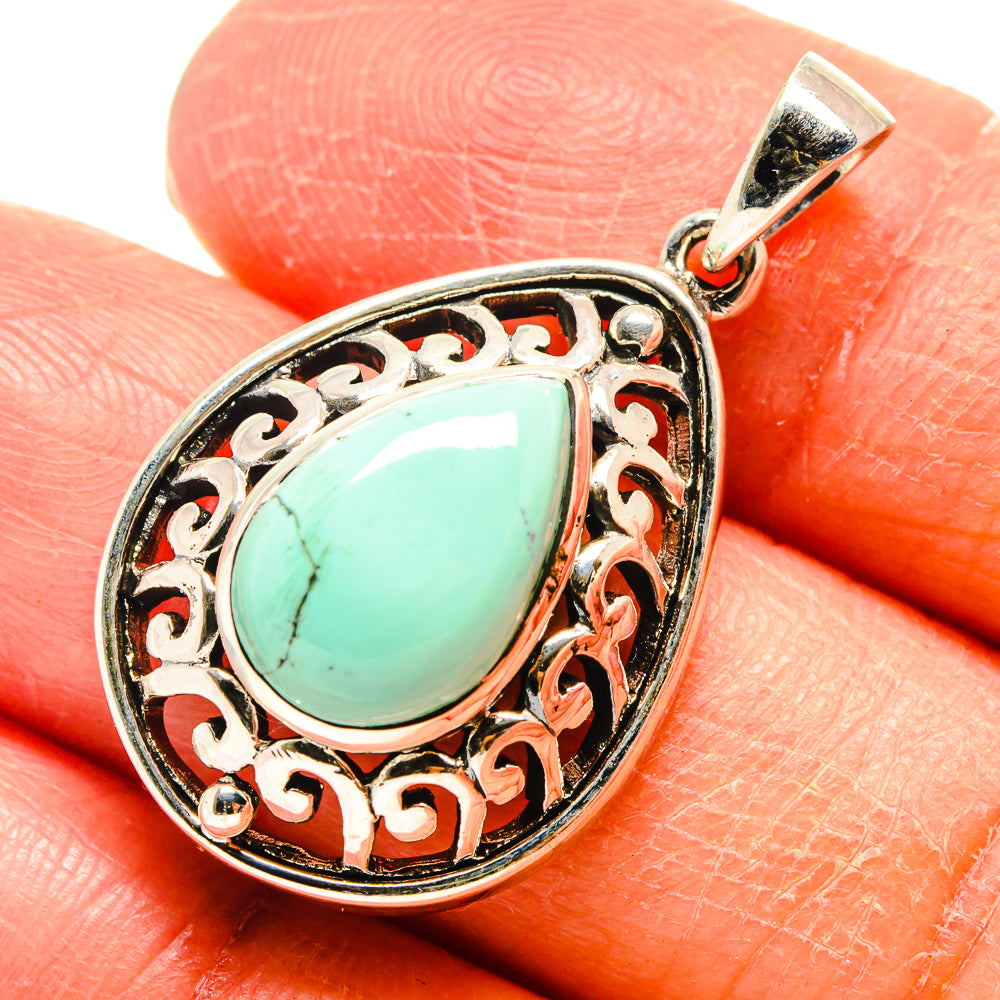 Tibetan Turquoise Pendants handcrafted by Anasilvercos - PD759418