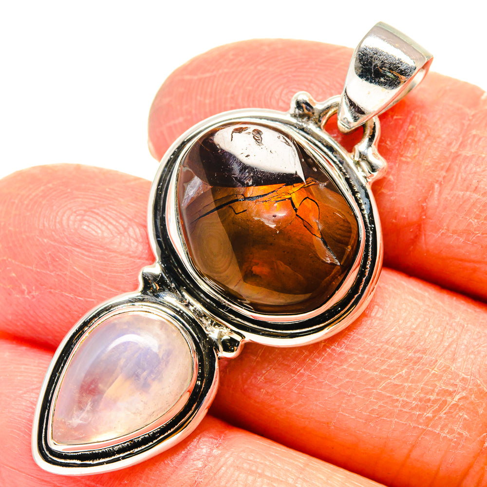 Mexican Fire Agate Pendants handcrafted by Anasilvercos - PD759419