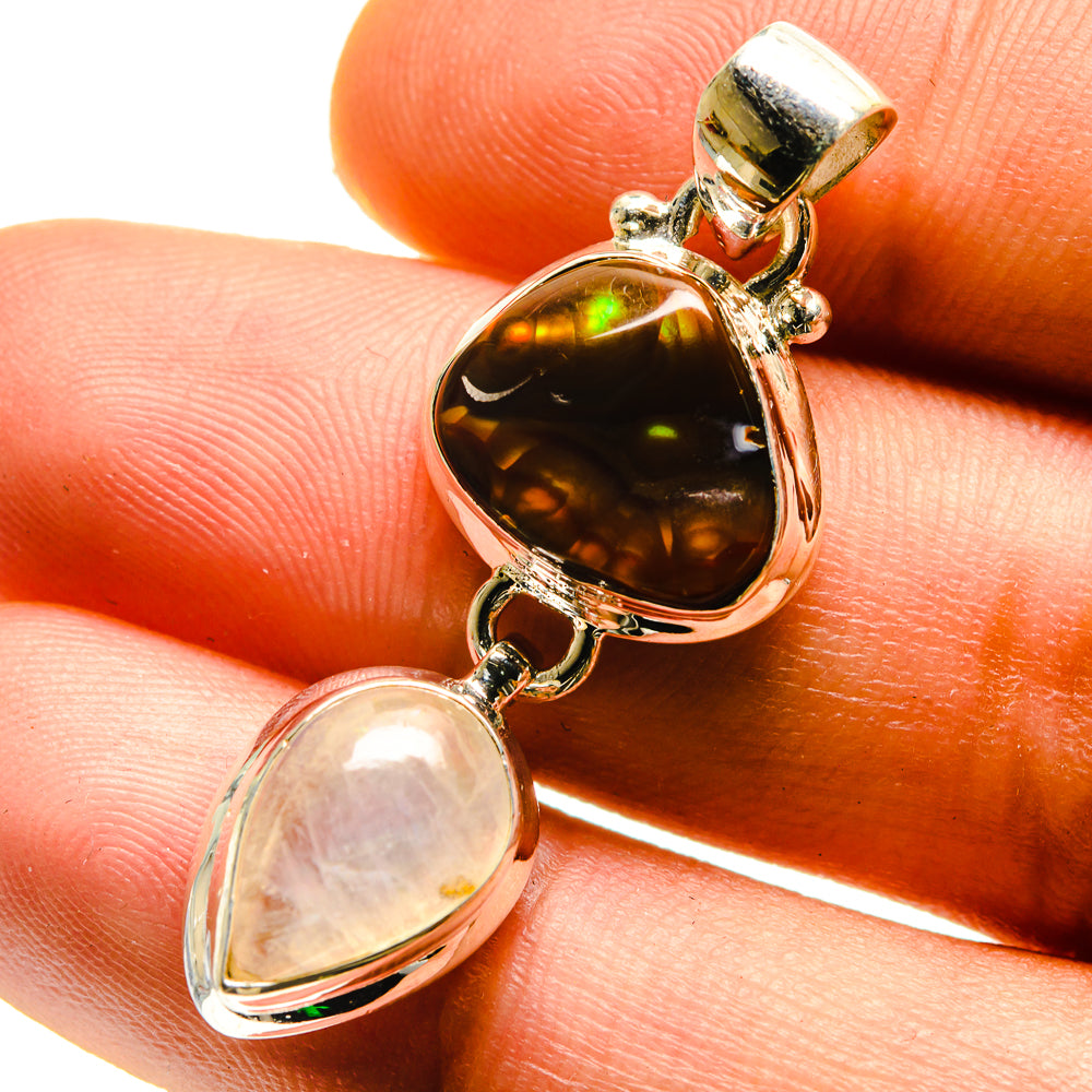 Mexican Fire Agate Pendants handcrafted by Anasilvercos - PD759431