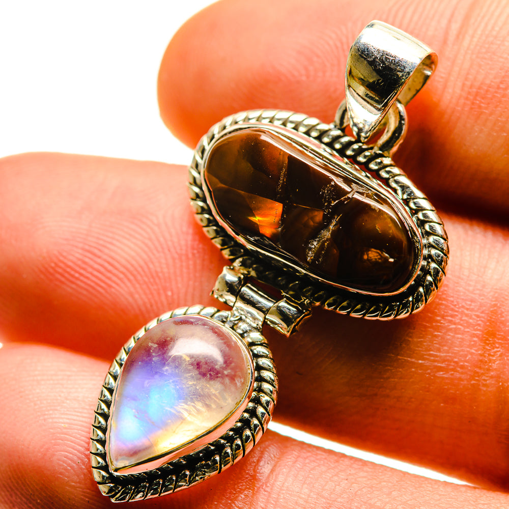 Mexican Fire Agate Pendants handcrafted by Anasilvercos - PD759435