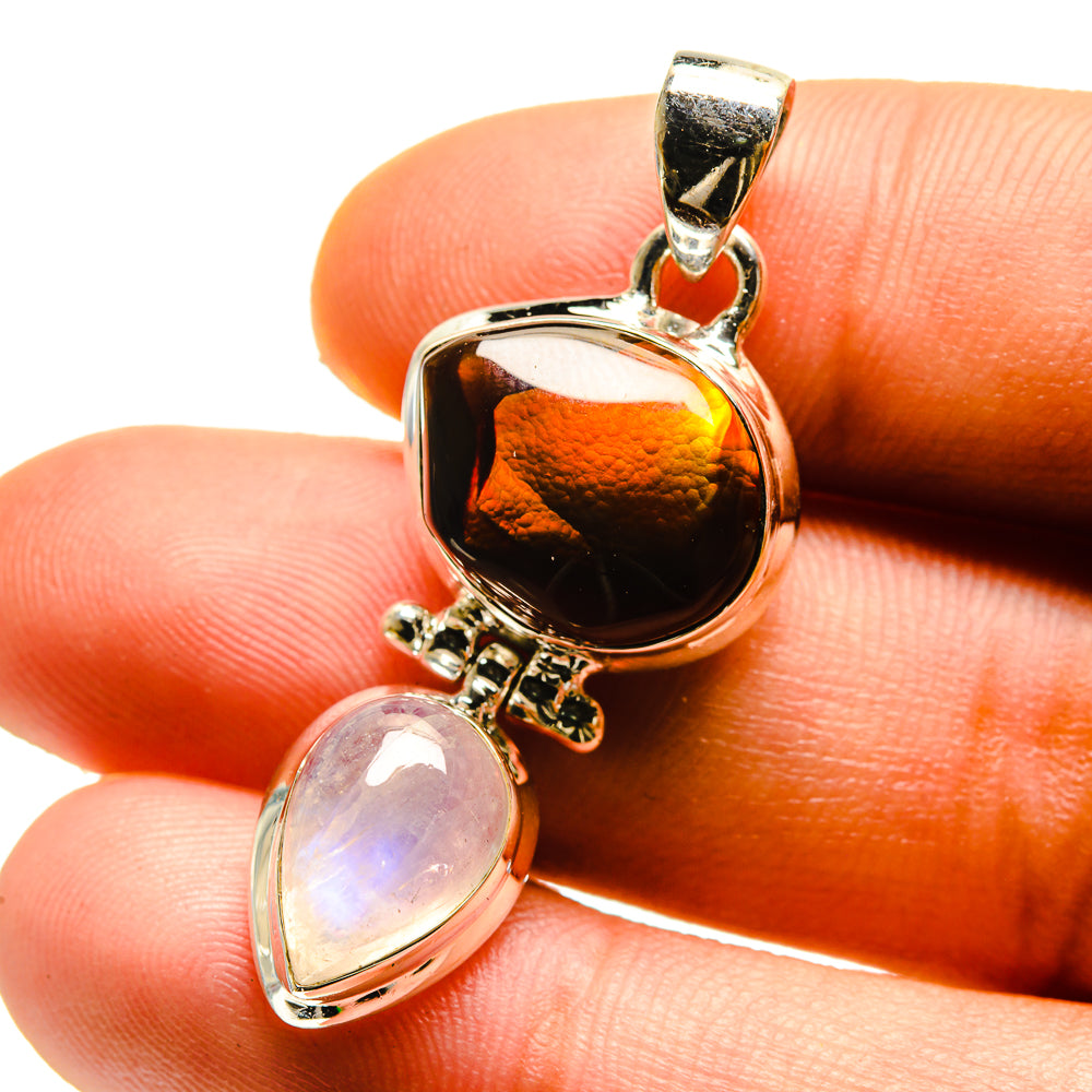 Mexican Fire Agate Pendants handcrafted by Anasilvercos - PD759436