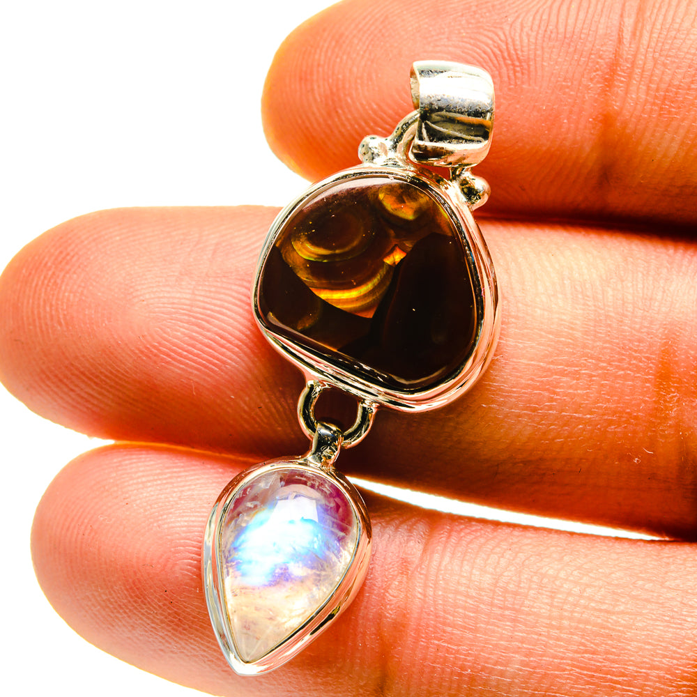 Mexican Fire Agate Pendants handcrafted by Anasilvercos - PD759458