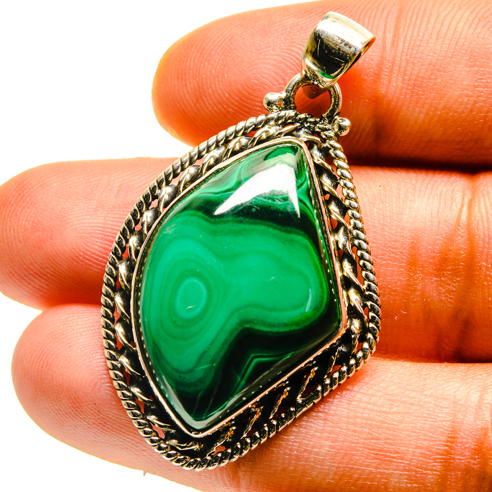 Malachite Pendants handcrafted by Anasilvercos - PD759460