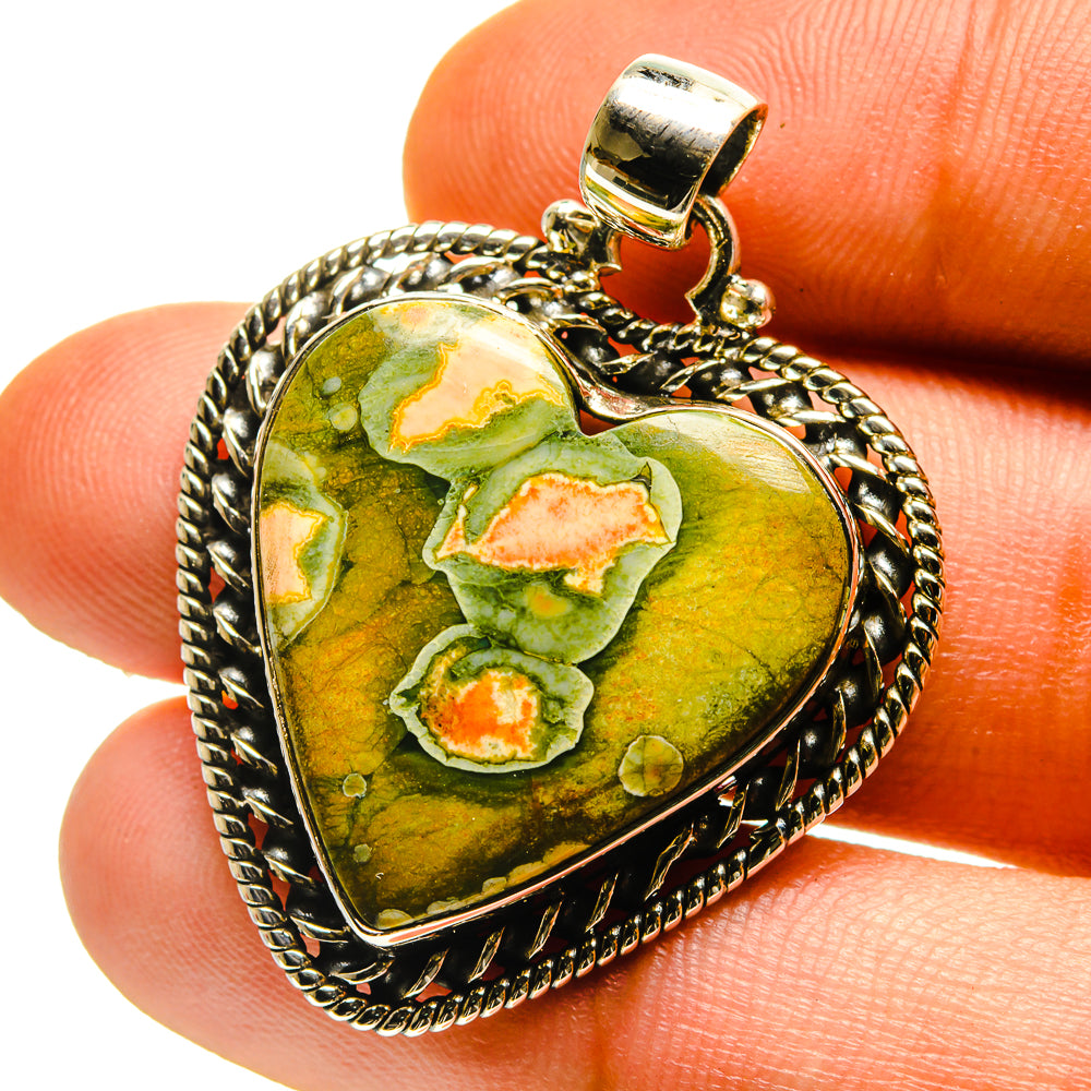 Rainforest Jasper Pendants handcrafted by Anasilvercos - PD759488
