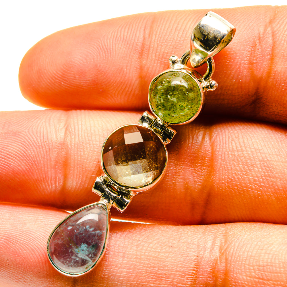 Green Tourmaline Pendants handcrafted by Anasilvercos - PD759511