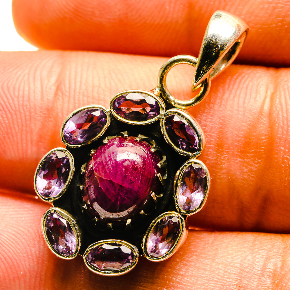 Star Ruby Pendants handcrafted by Anasilvercos - PD759515