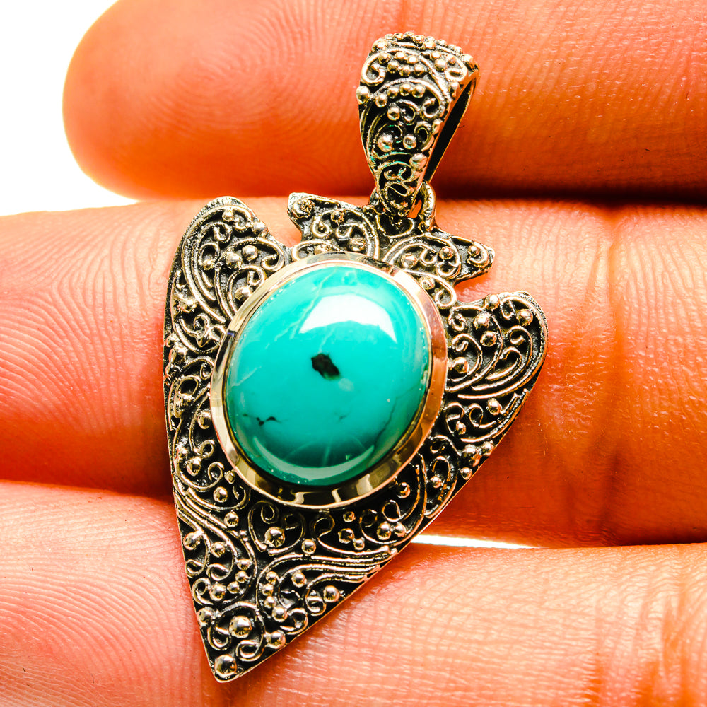 Tibetan Turquoise Pendants handcrafted by Anasilvercos - PD759517