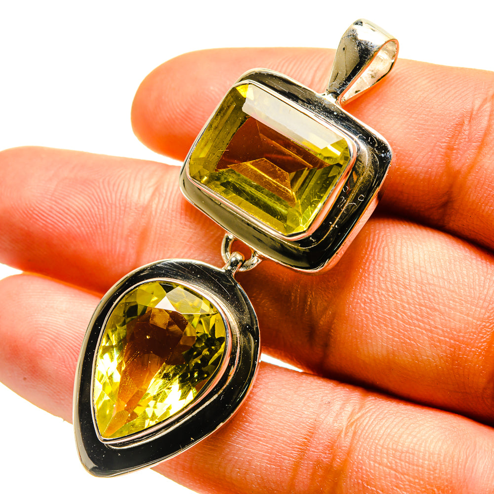 Lemon Quartz Pendants handcrafted by Anasilvercos - PD759524