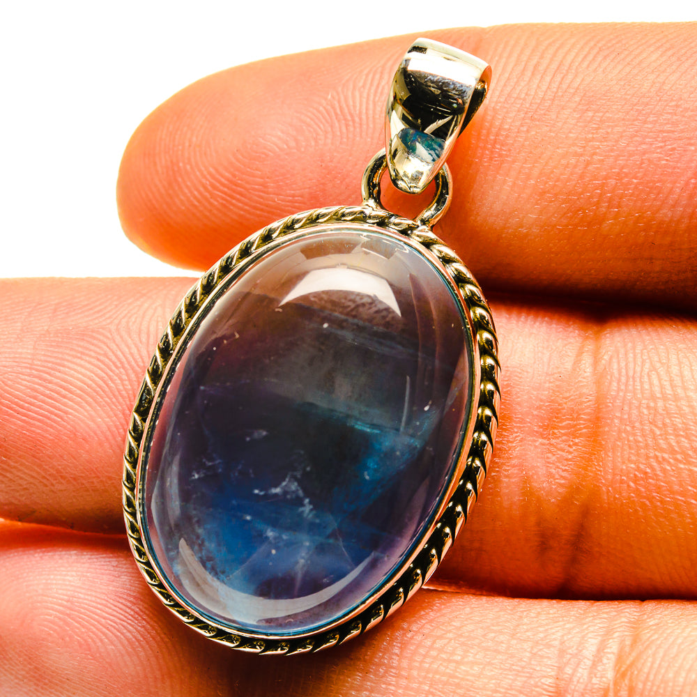 Blue Fluorite Pendants handcrafted by Anasilvercos - PD759527